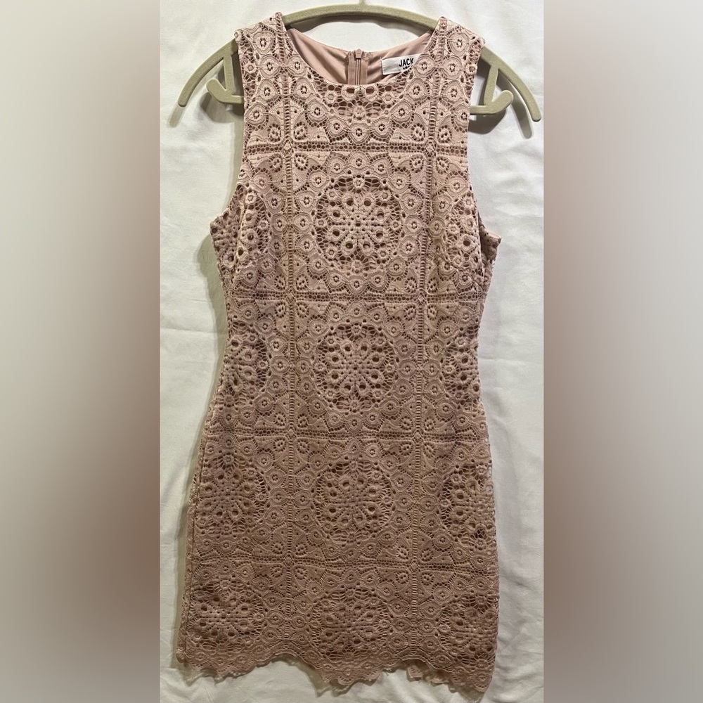 Jack by BB Dakota Pink Sheath Mini Dress with Cap Sleeves